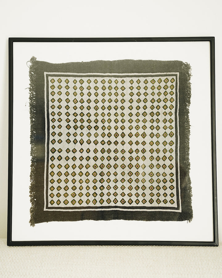 Kim Vintage Hand Embroidered Textile Wall Art By CallaForma - front