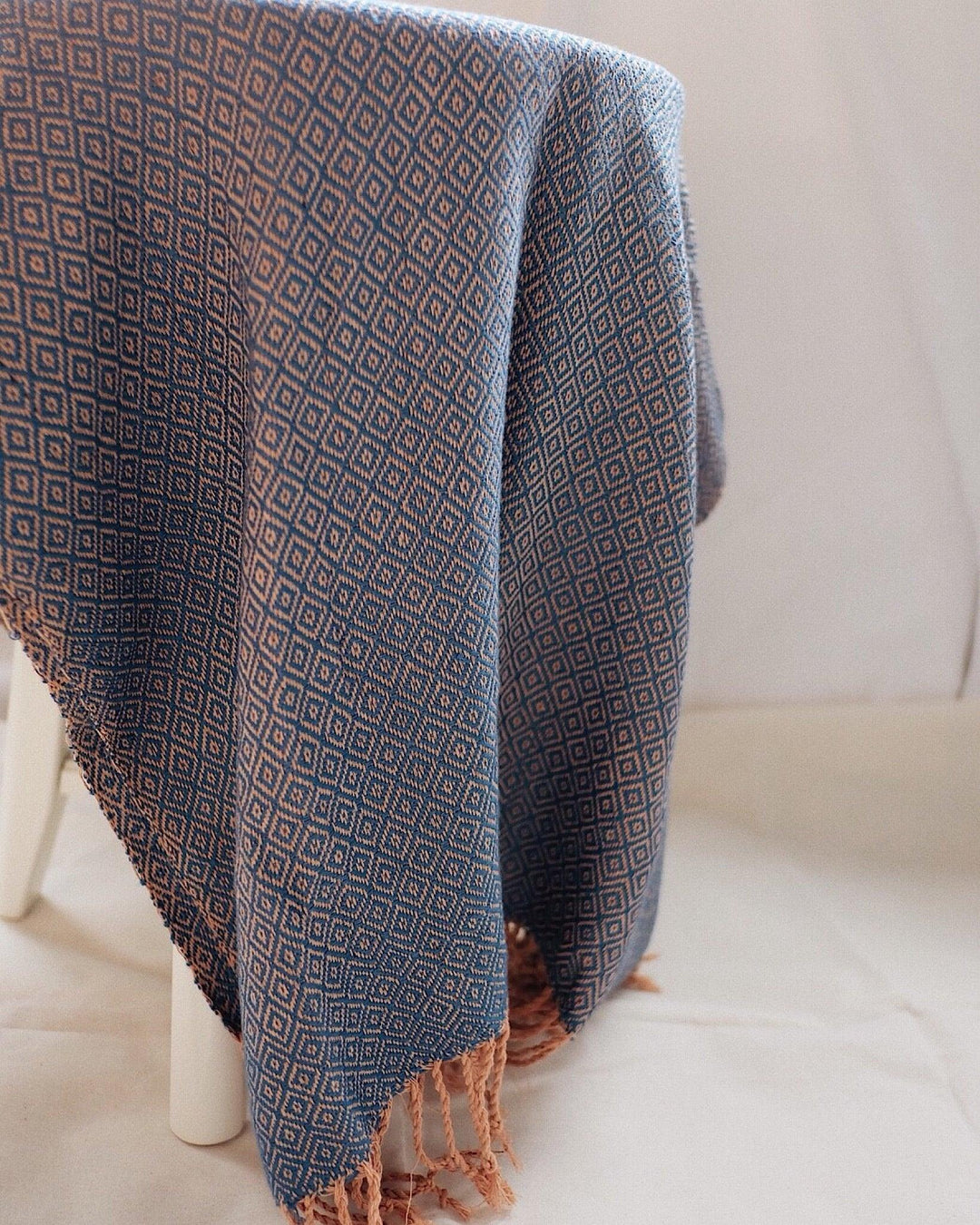 Indigo Hand Woven Throw | Olive & Iris
