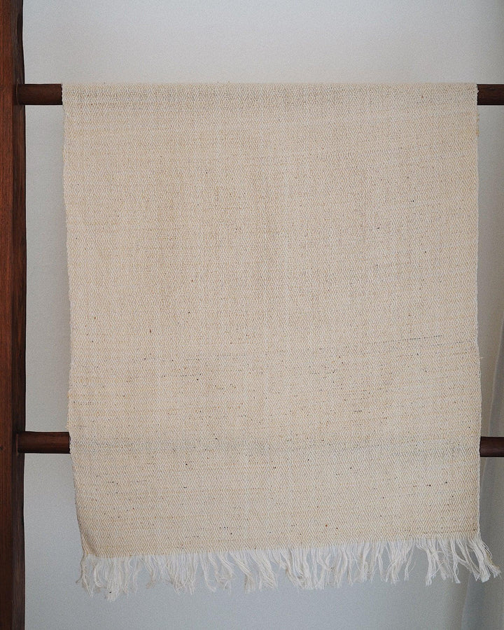 Oatmeal Vintage Marble Handwoven Throw | Olive & Iris