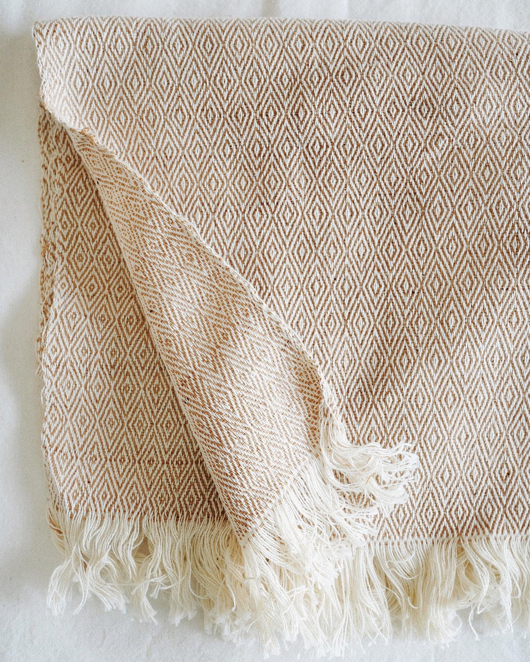 Ochre Marble Handwoven Throw | Olive & Iris