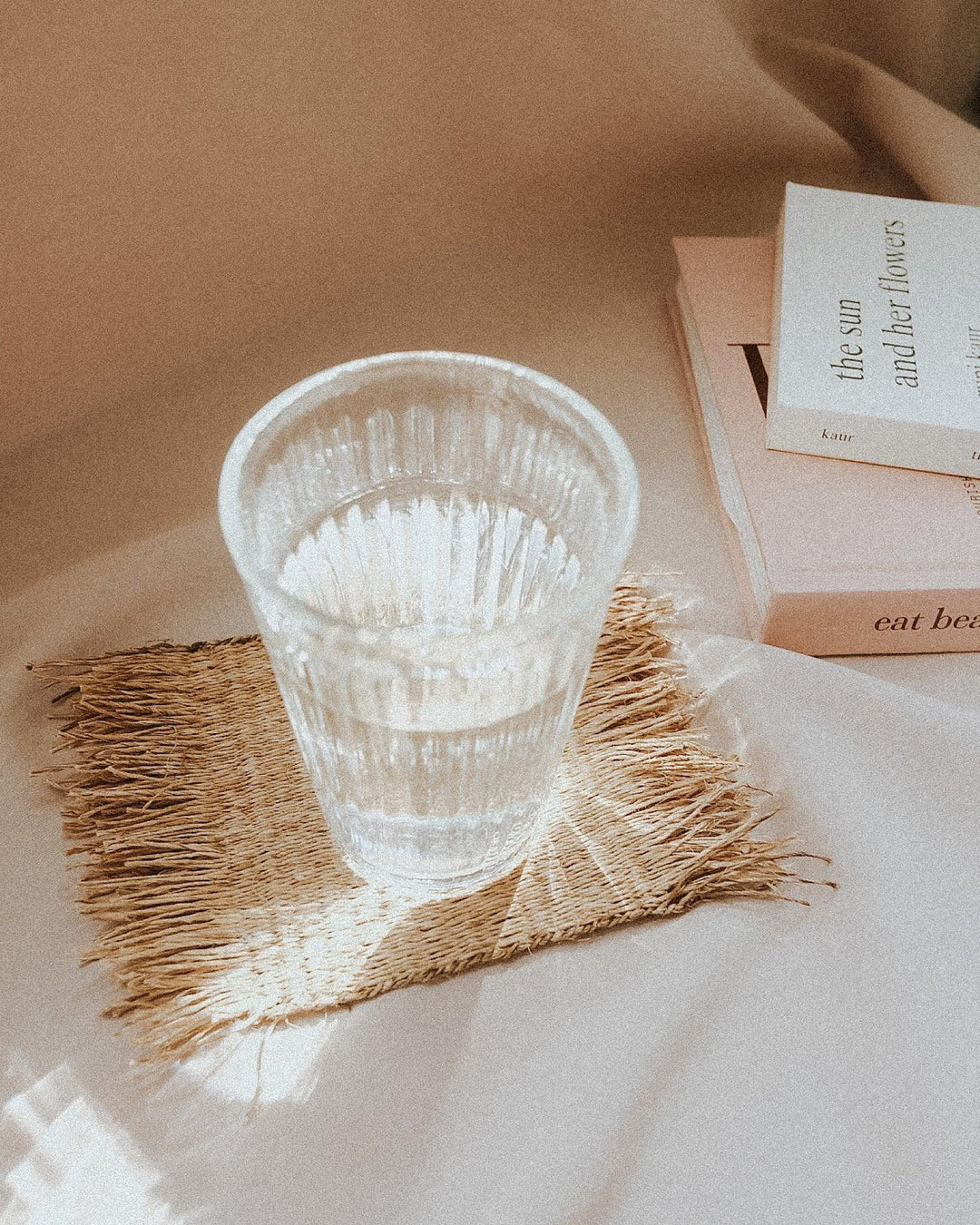 Primrose Jute Woven Coaster Set of 4 | Olive & Iris