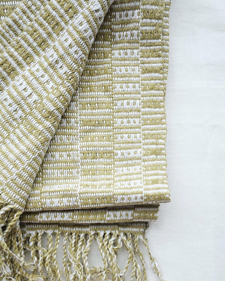 Vintage Hand Woven Table Runner, Throw | Olive & Iris