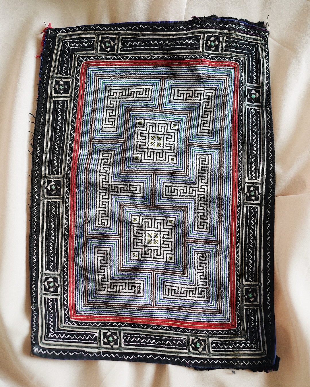 Cai Hmong Vintage Textile Wall Art | Olive & Iris