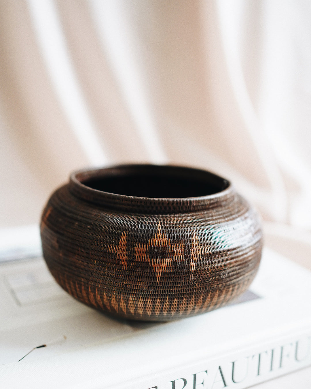 Dhina Small Vintage Decorative Basket | Olive & Iris