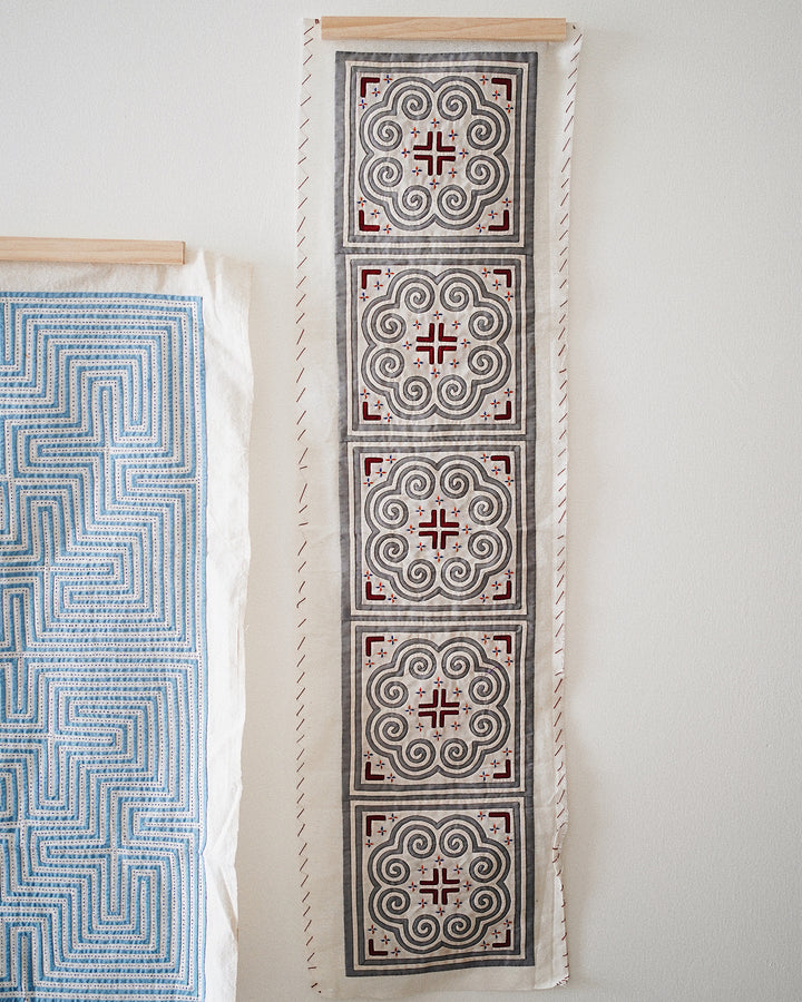 Kacha Vintage Hand Embroidered Textile Wall Art | Olive & Iris