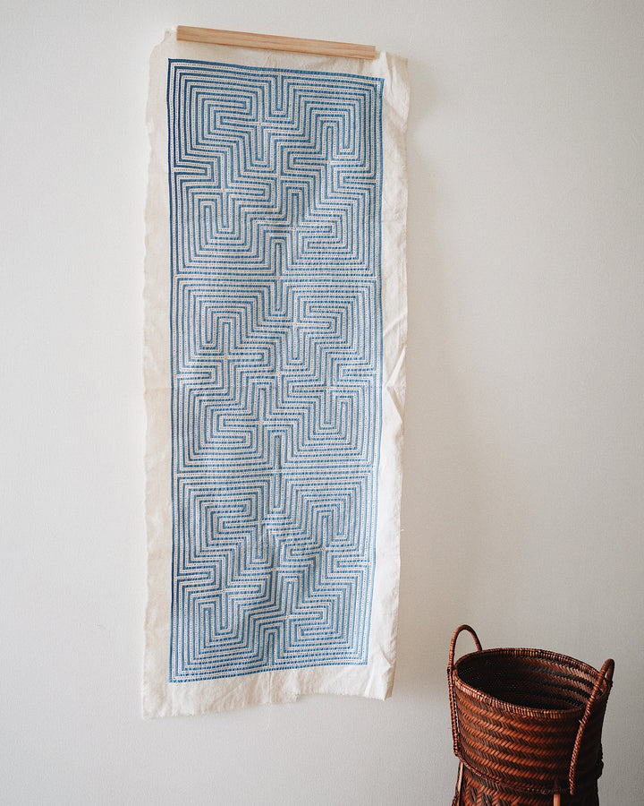 Mazi Vintage Hand Embroidered Tapestry | Olive & Iris