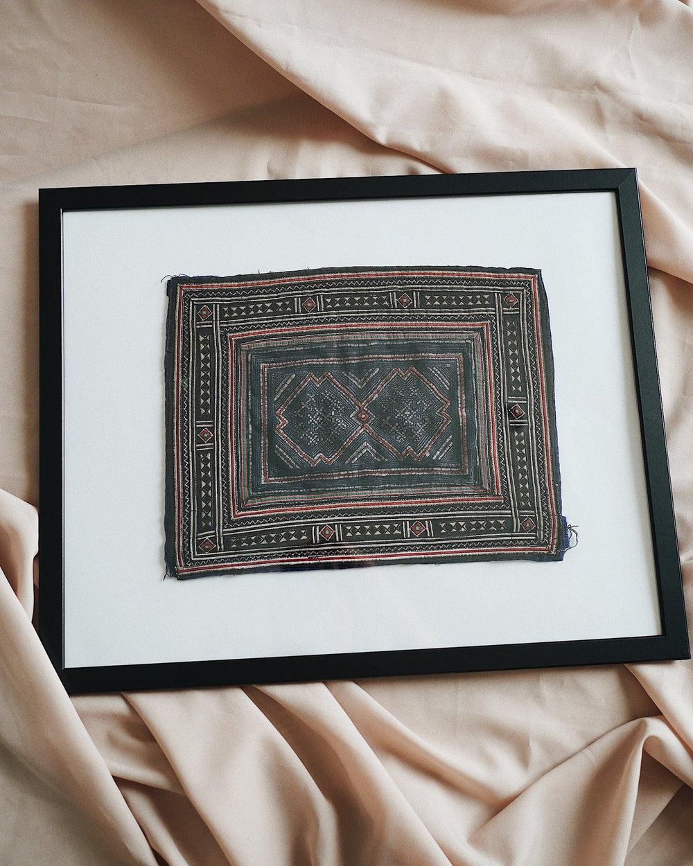 Nhia Hmong Vintage Textile Wall Art | Olive & Iris