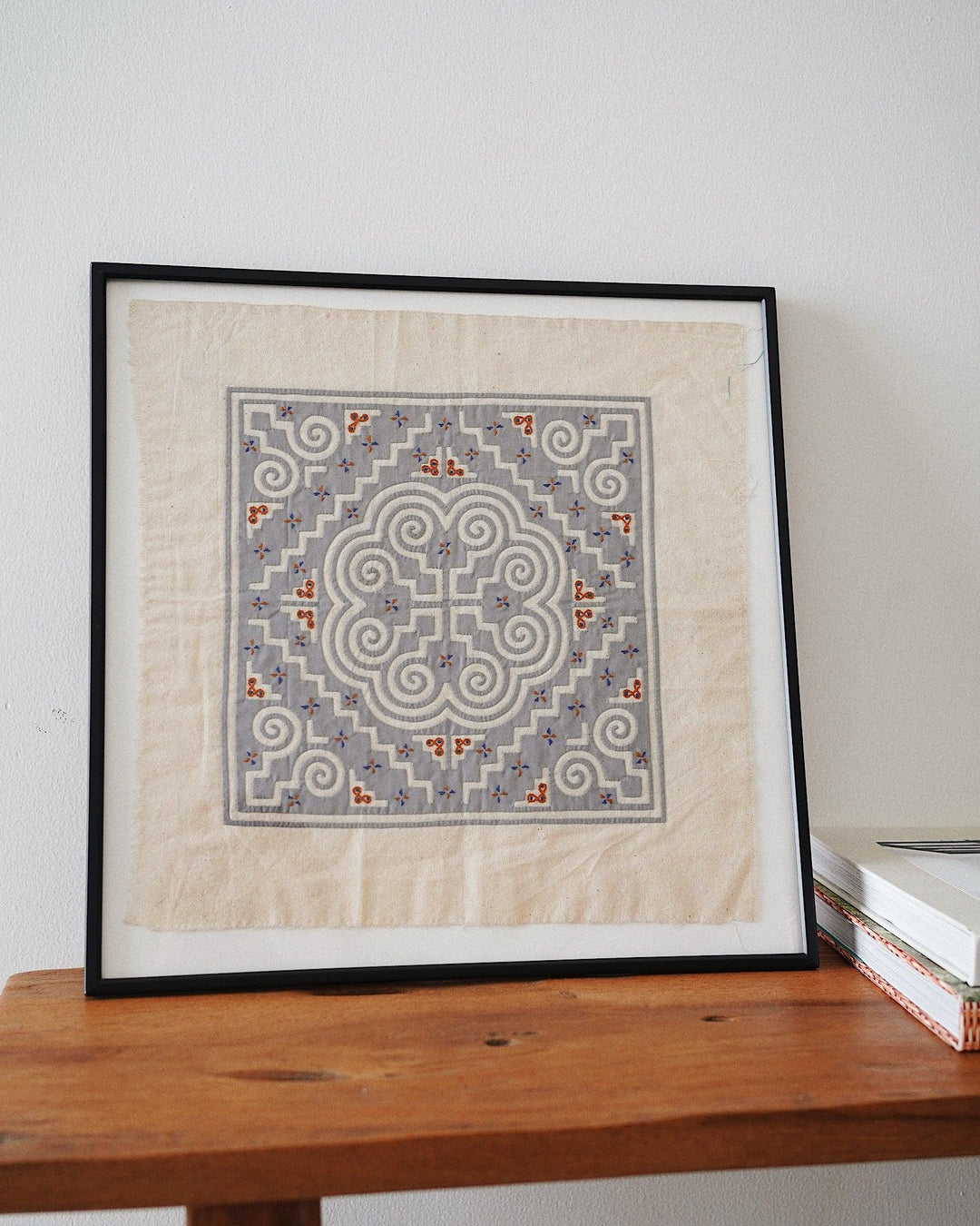 Sana Vintage Hand Embroidered Textile Wall Art | Olive & Iris