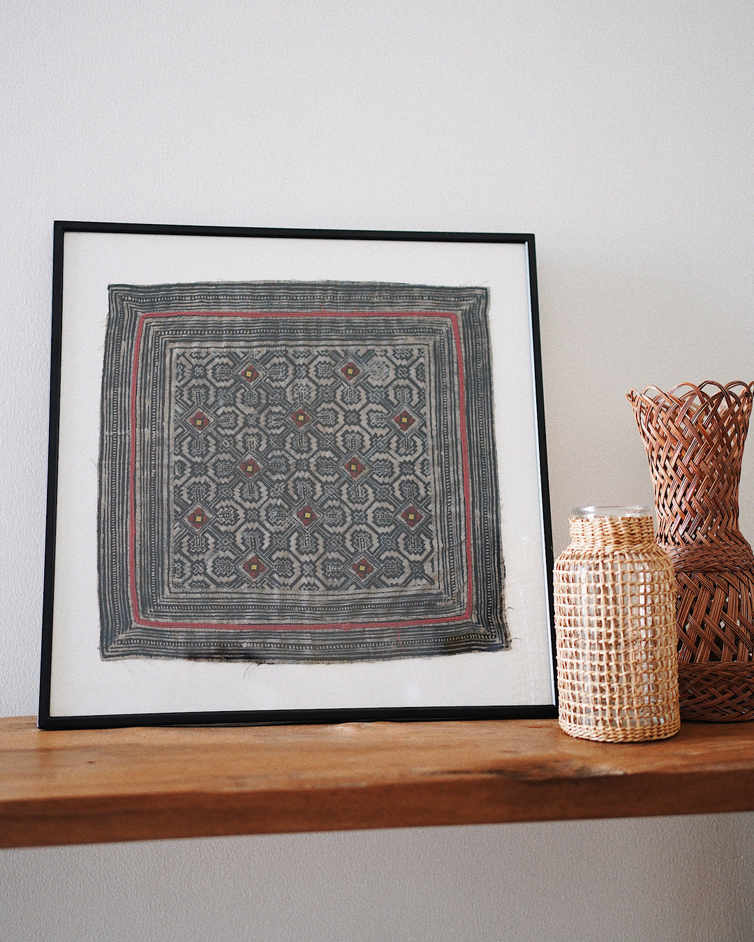 Uma Hmong Vintage Textile Wall Art | Olive & Iris