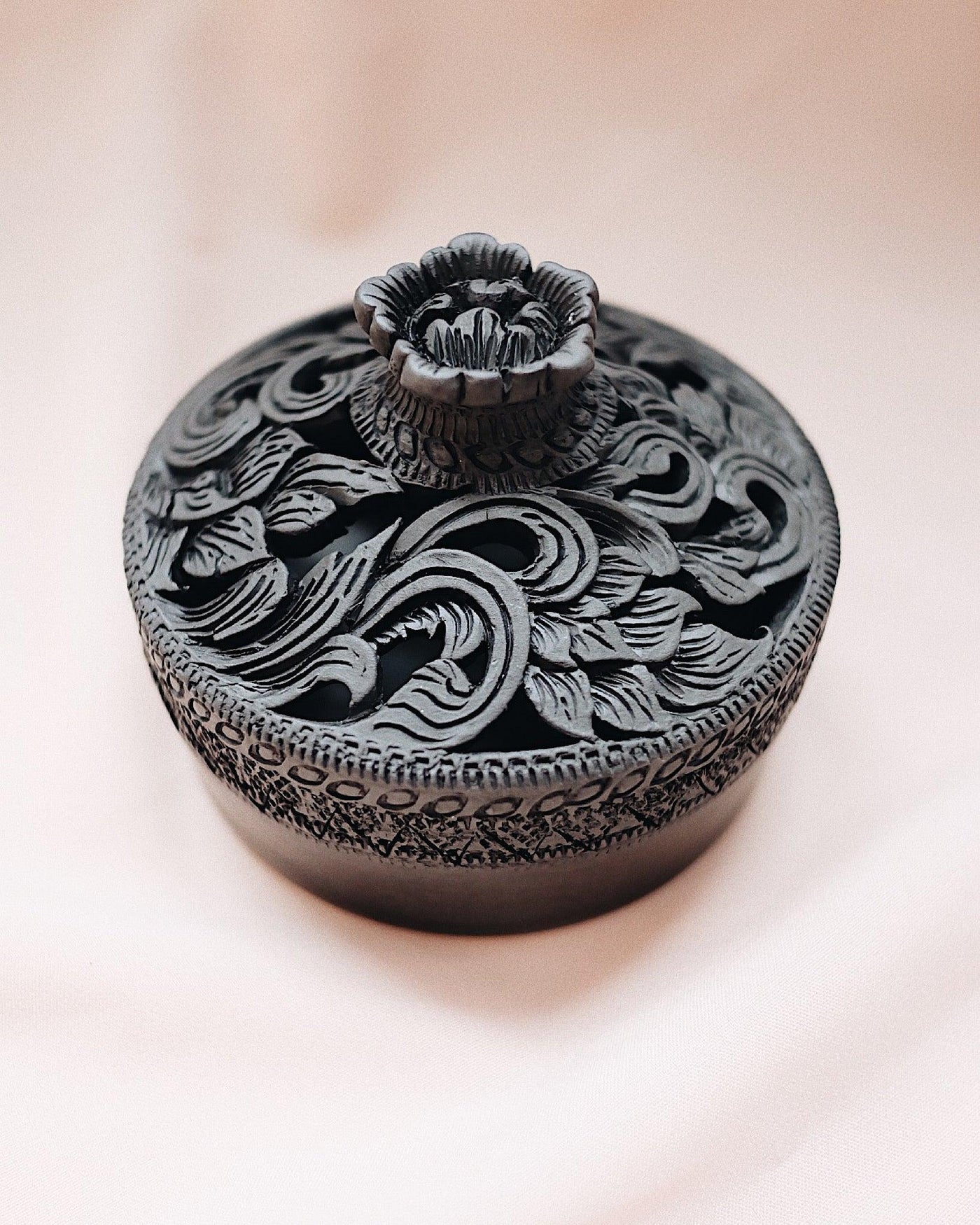 Aroon Hand Carved Incense Holder | Olive & Iris