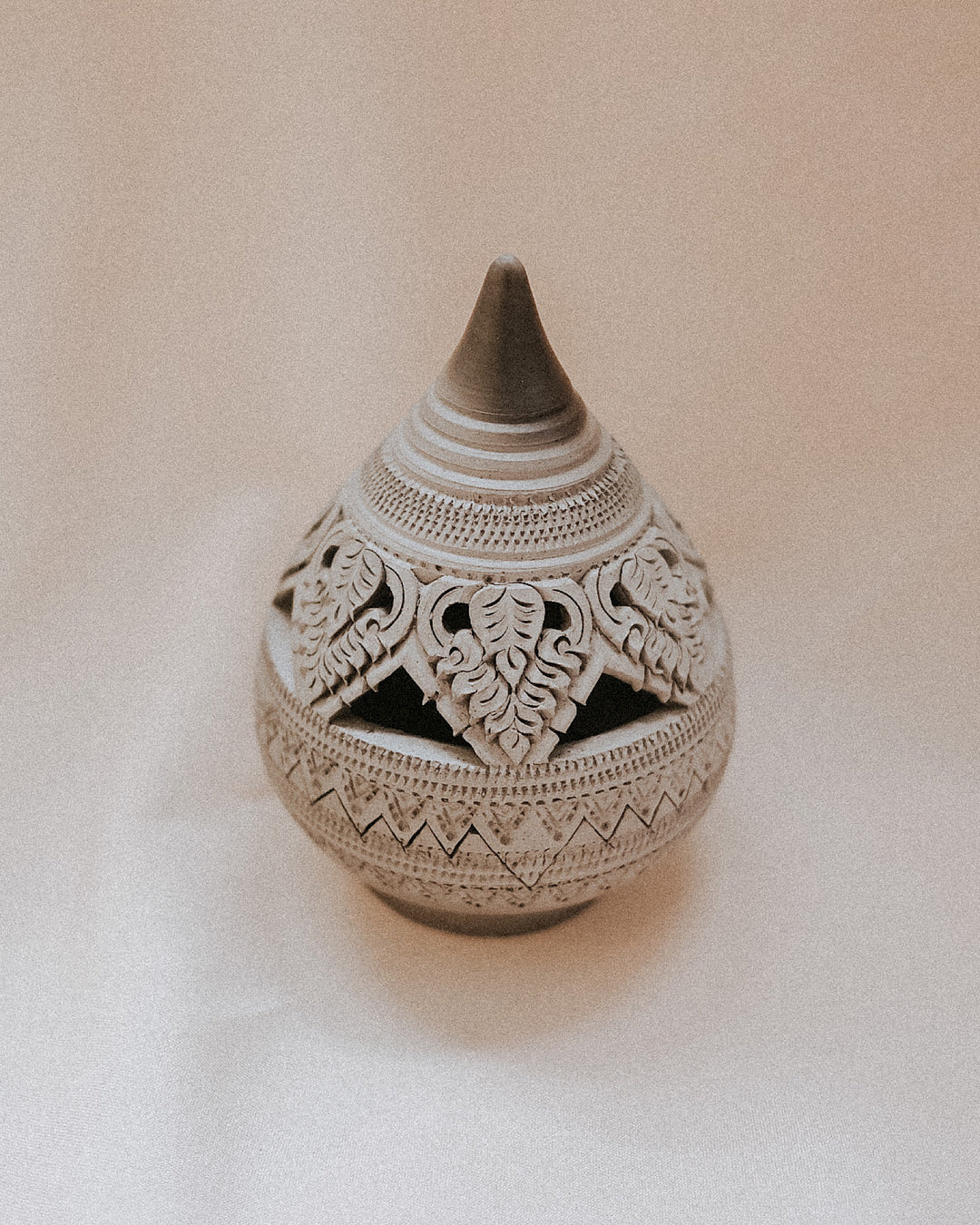 Atid Hand Carved Clay Incense Holder | Olive & Iris