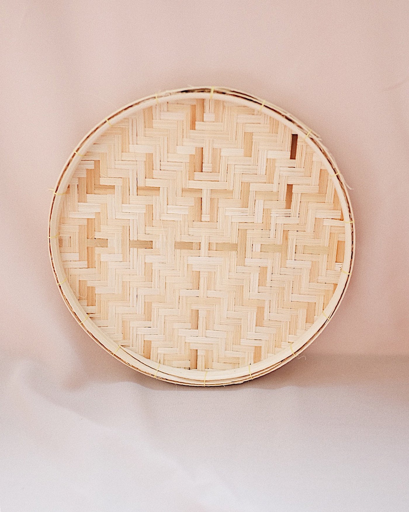 Bamboo Flat Basket 8 " | Olive & Iris