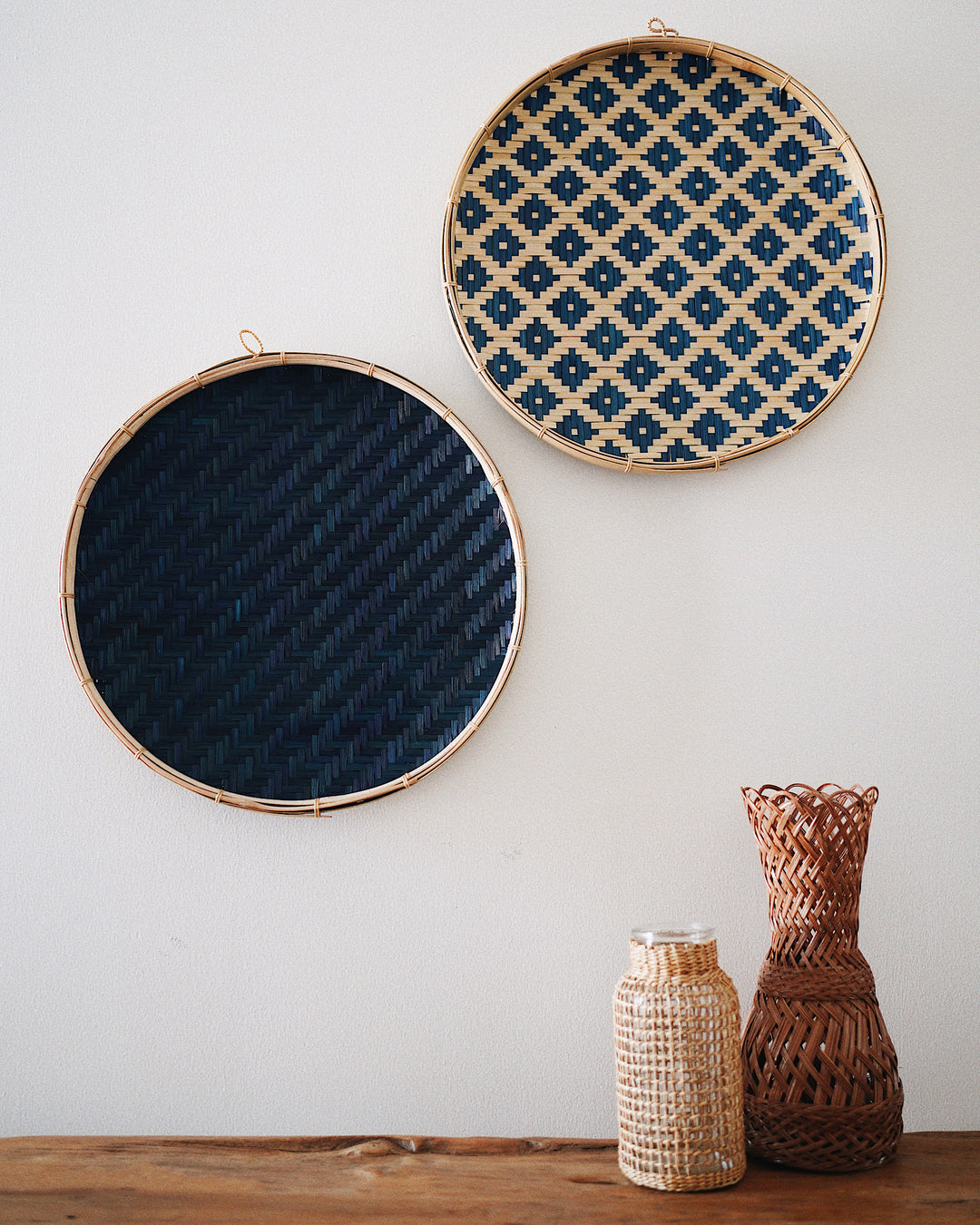 No.31 Basket Wall Hanging Set of 2 | Olive & Iris