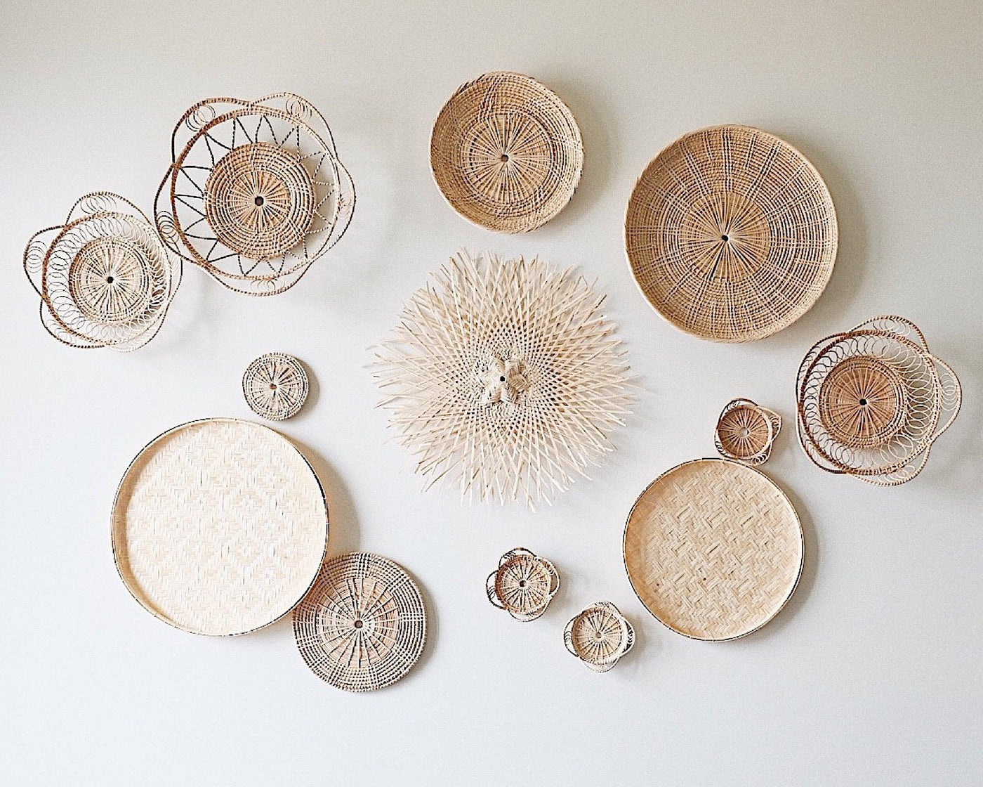 No.19 Basket Wall Hanging Set of 13 | Olive & Iris