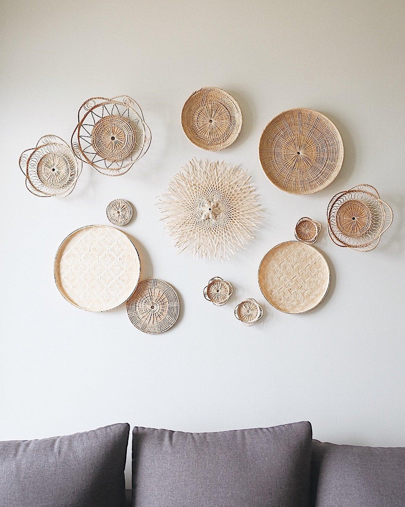 No.19 Basket Wall Hanging Set of 13 | Olive & Iris