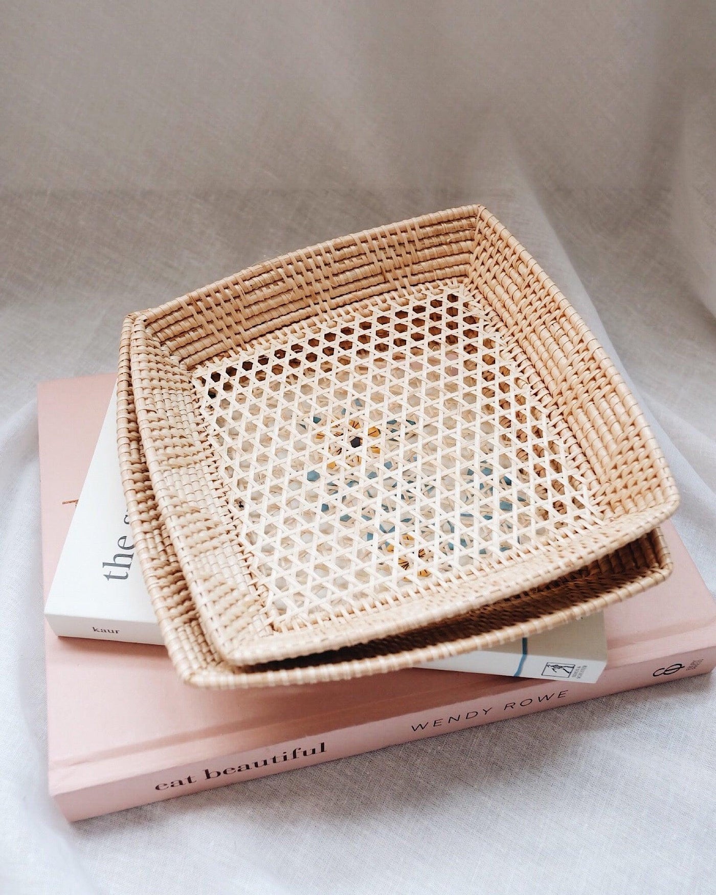 Beth Handwoven Rattan Plate | Olive & Iris