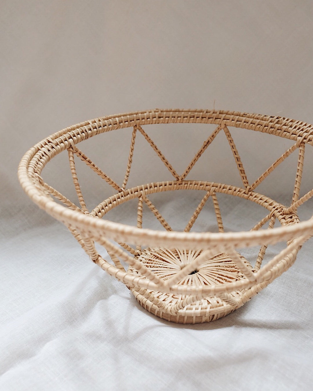 Violette Hand Woven Rattan Basket | Olive & Iris