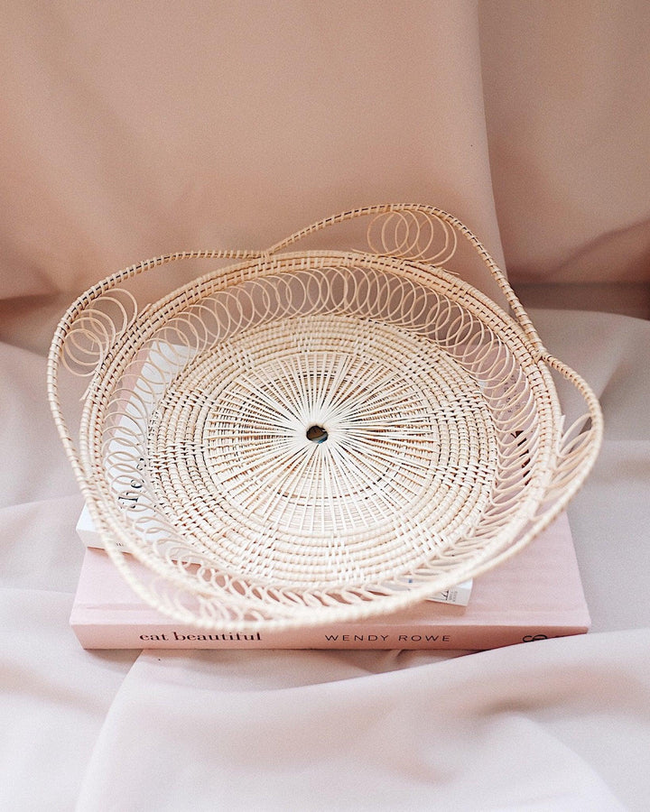 Clover Rattan Woven Basket | Olive & Iris 