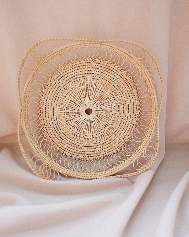 Clover Rattan Woven Basket | Olive & Iris 