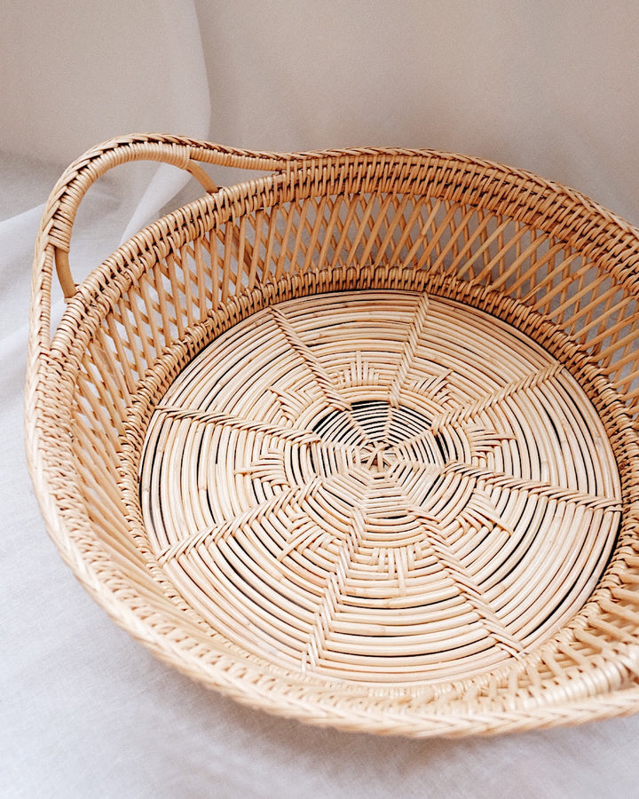 Cosmos Rattan Woven Basket | Olive & Iris