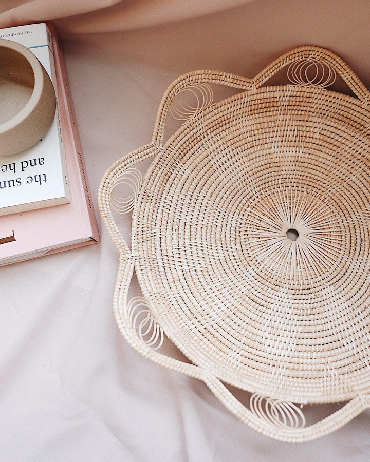 Daisy Handwoven Rattan Plate | Olive & Iris 