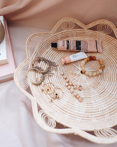 Daisy Handwoven Rattan Plate | Olive & Iris 