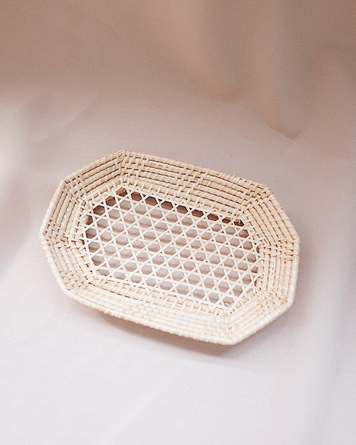 Dianella Petite Handwoven Rattan Tray | Olive & Iris 