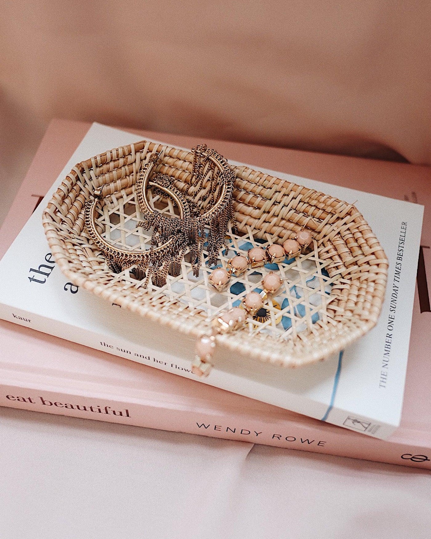 Dianella Petite Handwoven Rattan Tray | Olive & Iris 