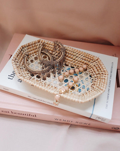 Dianella Petite Handwoven Rattan Tray | Olive & Iris 