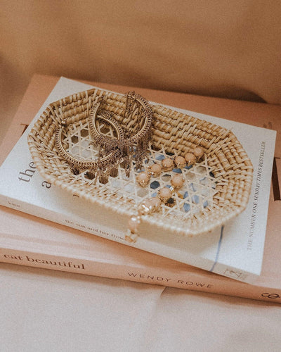 Dianella Petite Handwoven Rattan Tray | Olive & Iris 