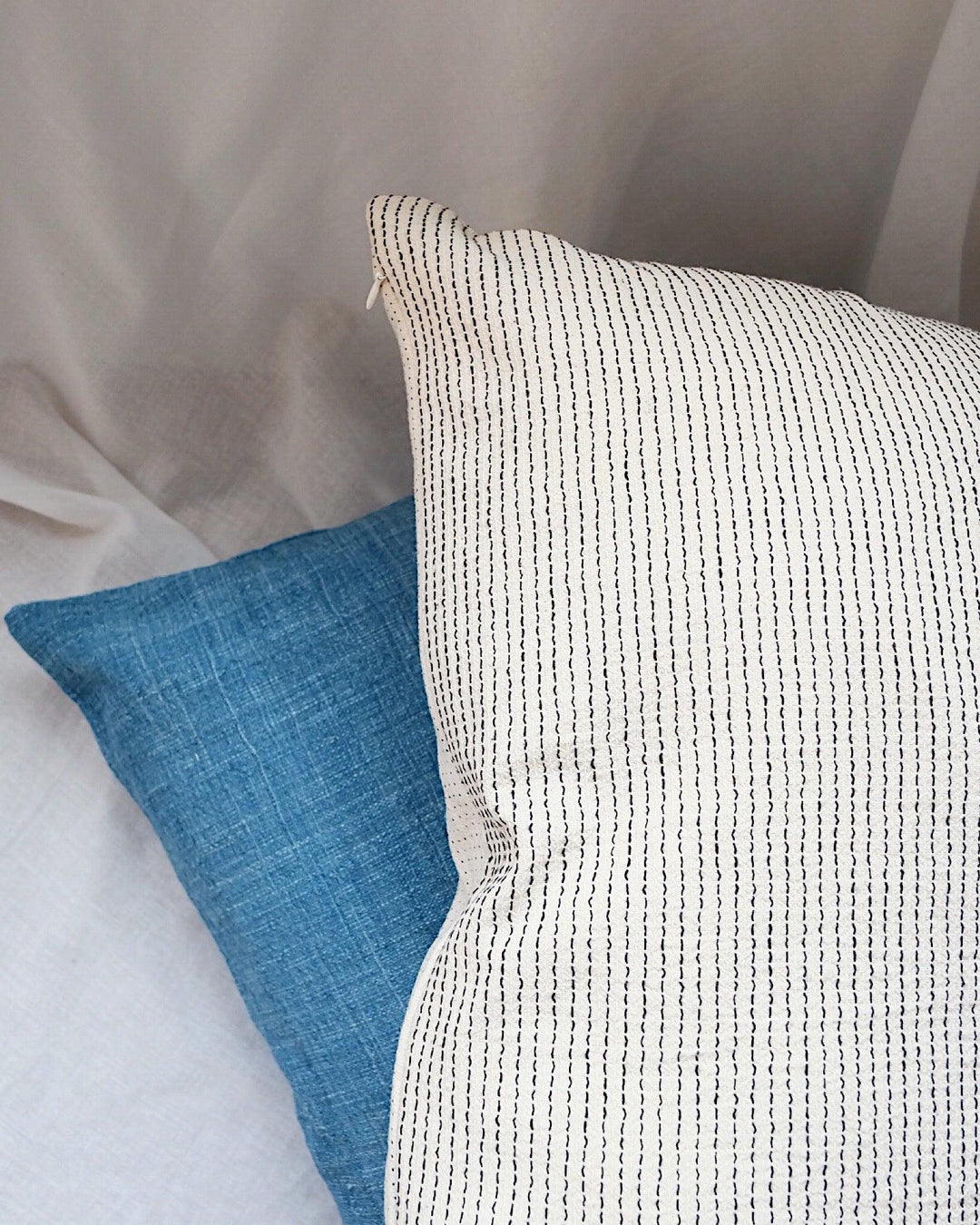 Dots & Stripes Pillow Cover | Olive & Iris