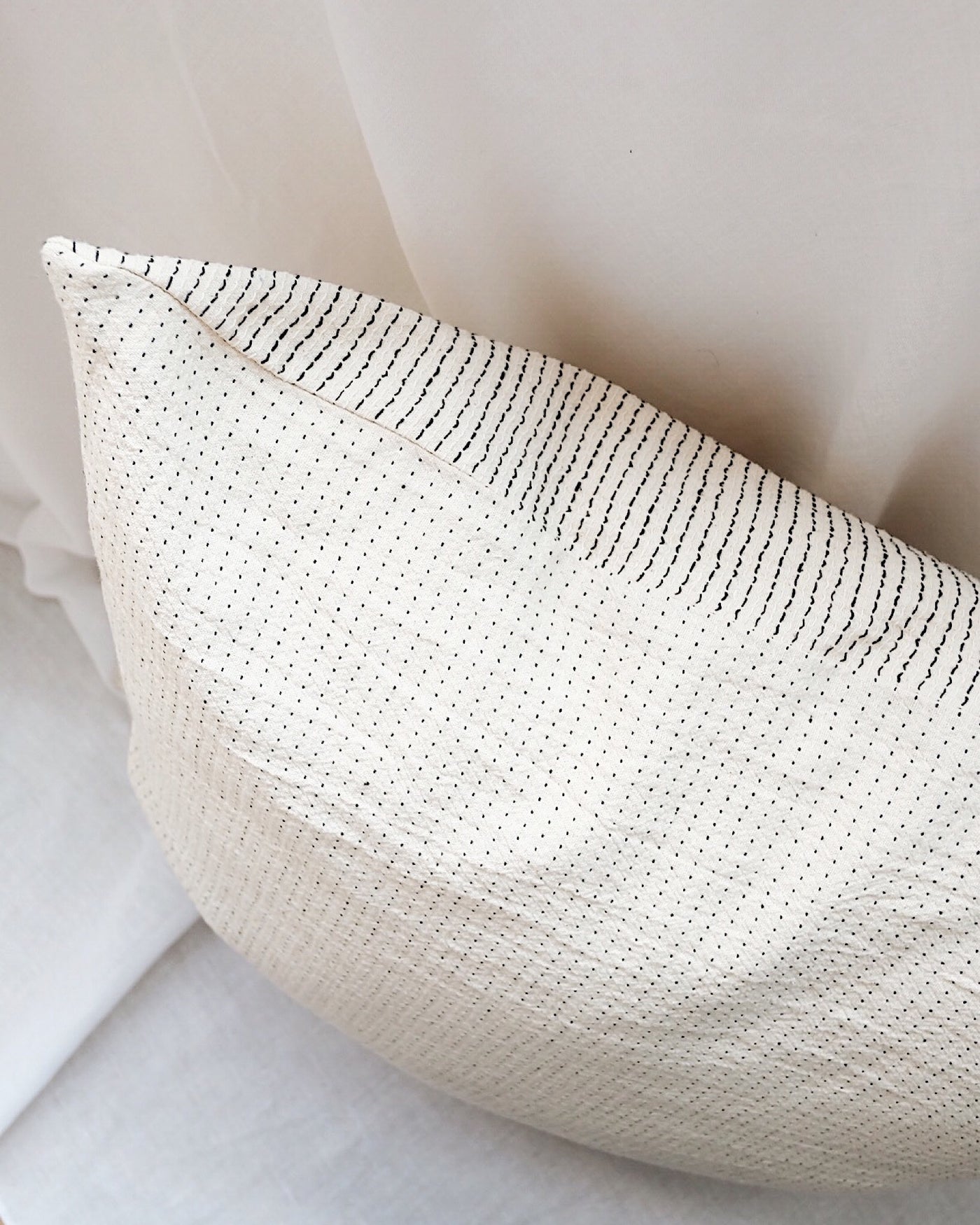 Dots & Stripes Pillow Cover | Olive & Iris