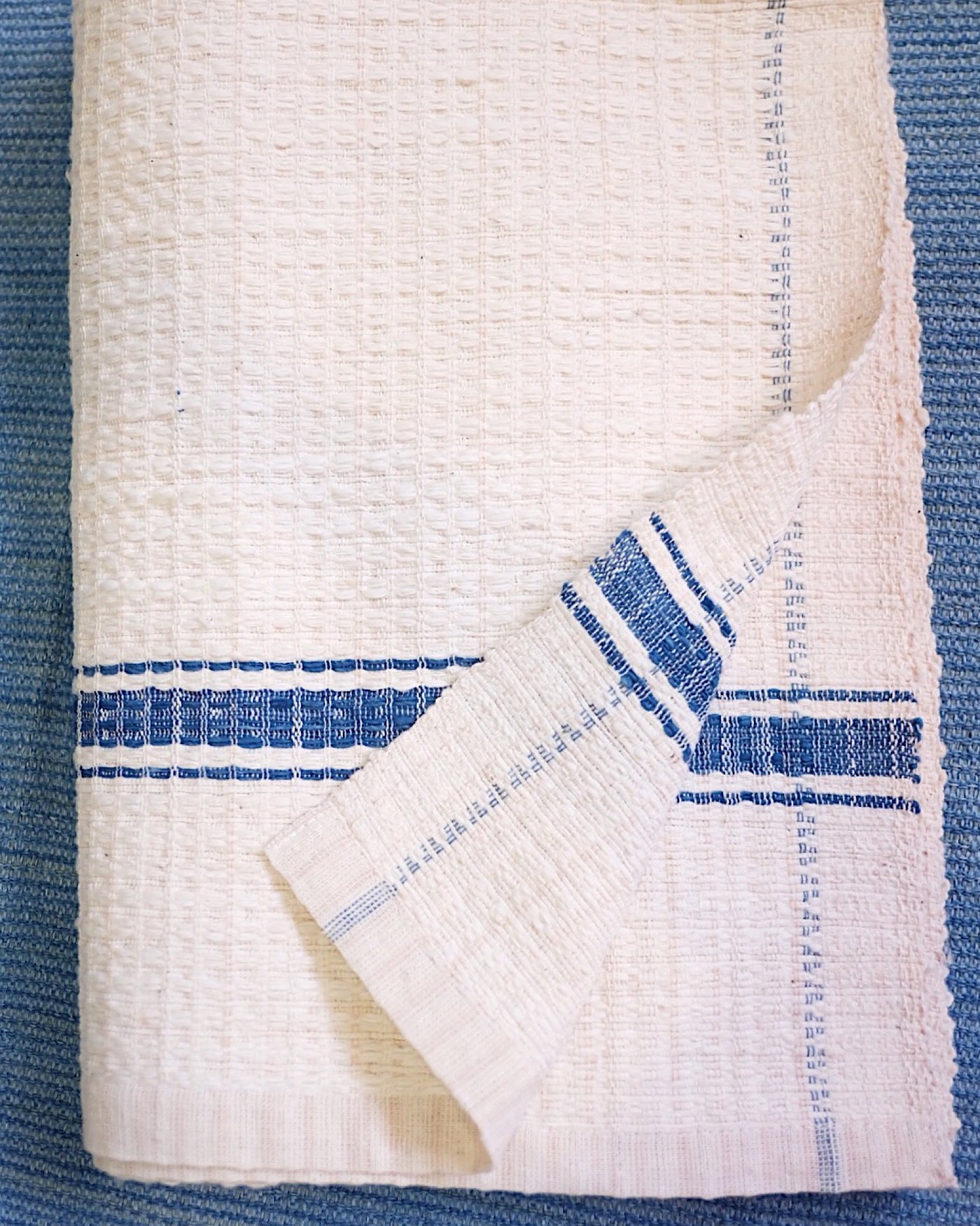 White Organic Cotton Handwoven Towel Blanket | Olive & Iris
