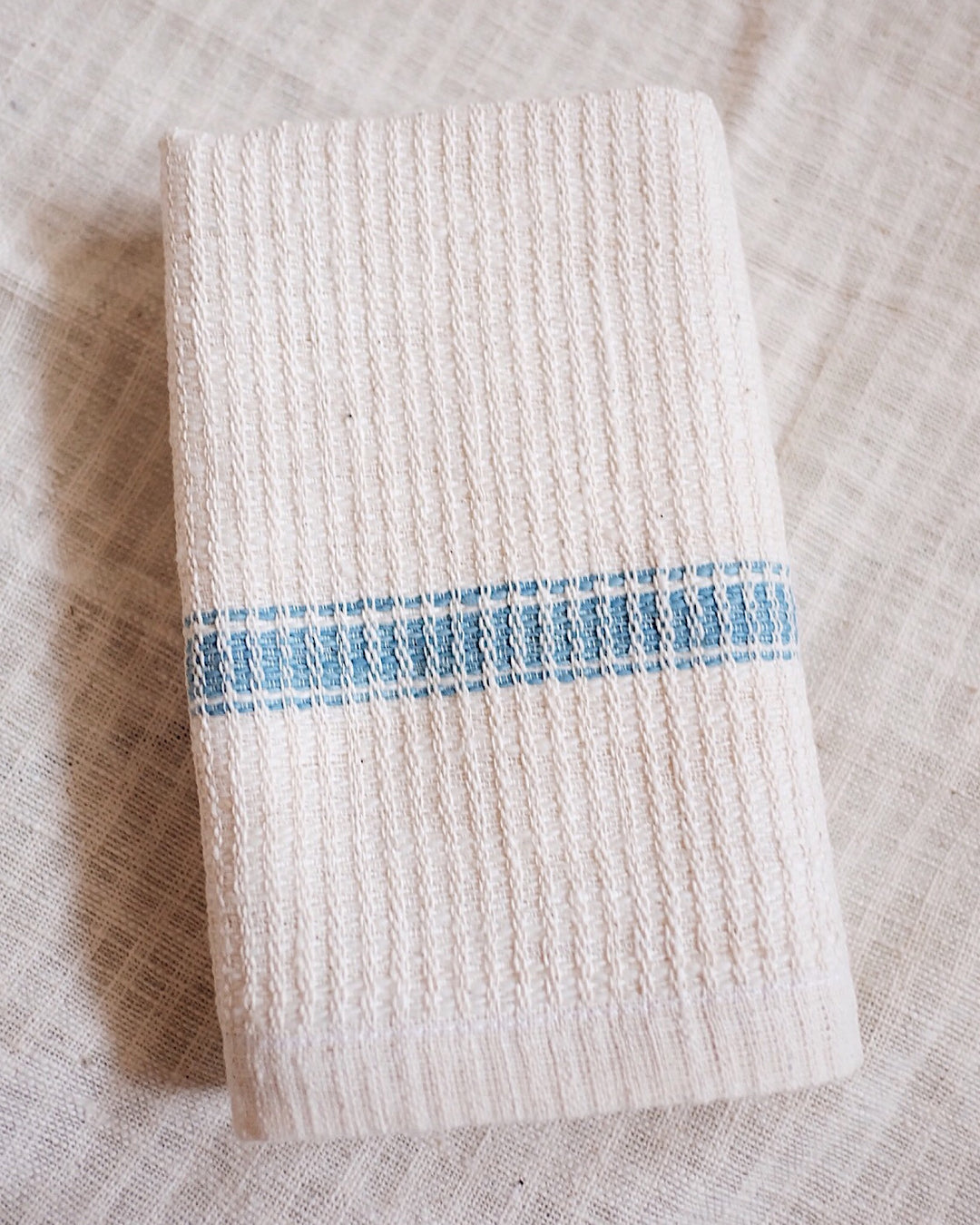 White Organic Cotton Handwoven Hand Towel | Olive & Iris 