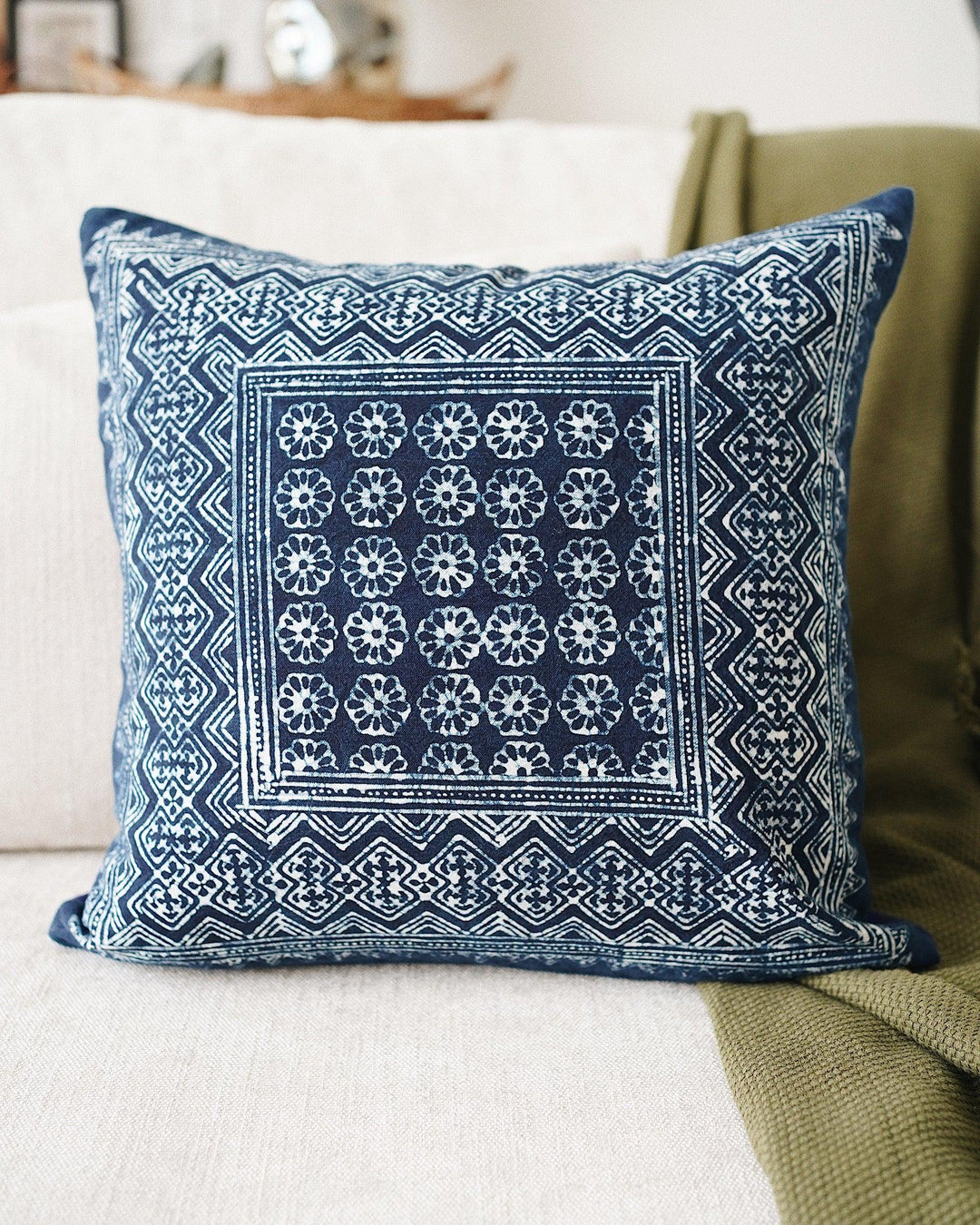 Hmong Hill Tribe Pillow Cover No.6 | Olive & Iris