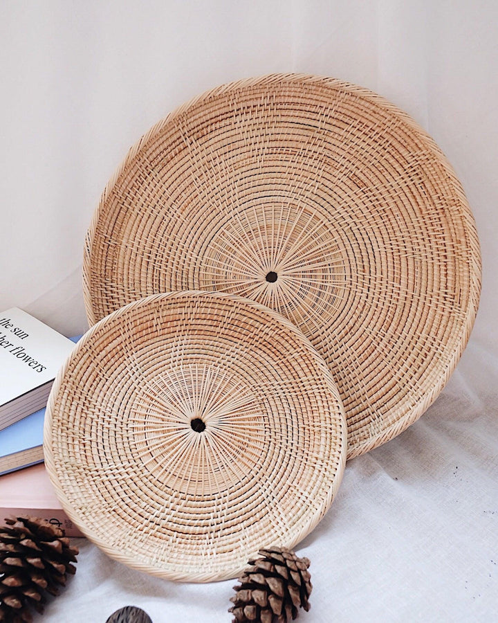 Handwoven Rattan Plates | Olive & Iris