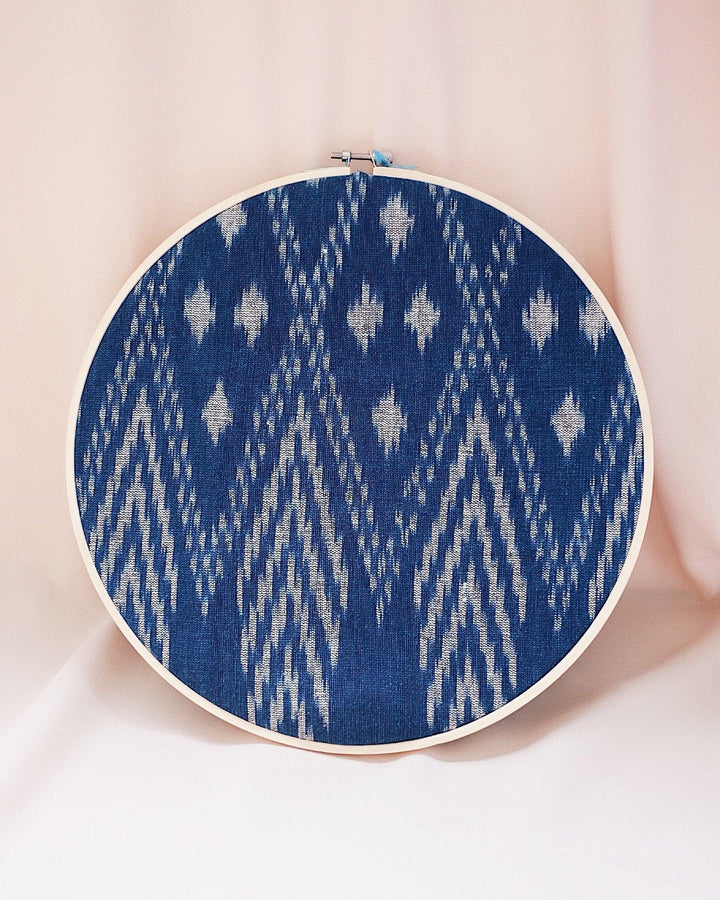 Indigo Hand Woven Textile Wall Art - Olive & Iris