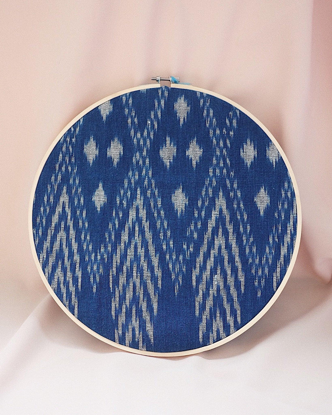 Indigo Hand Woven Textile Wall Art - Olive & Iris