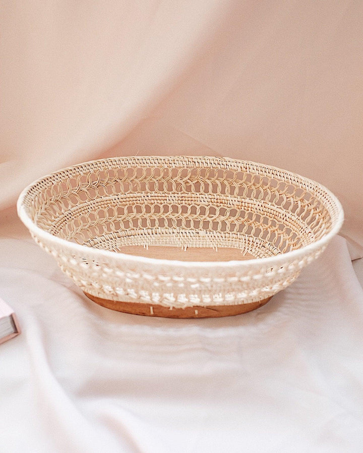 Jasmine Oval Rattan Woven Basket | Olive & Iris