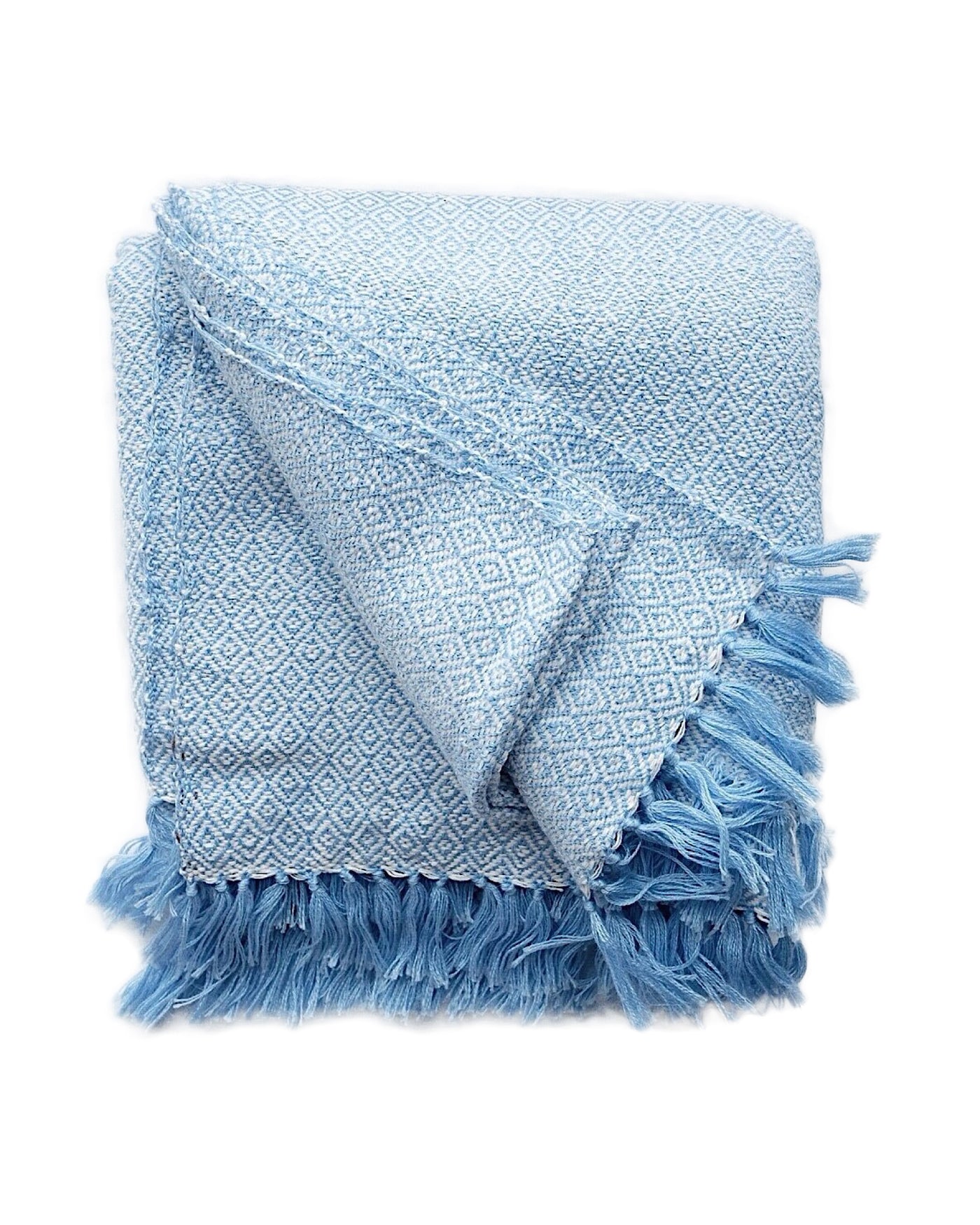 Large Marble Hand Woven Throw - Blue | Olive & Iris