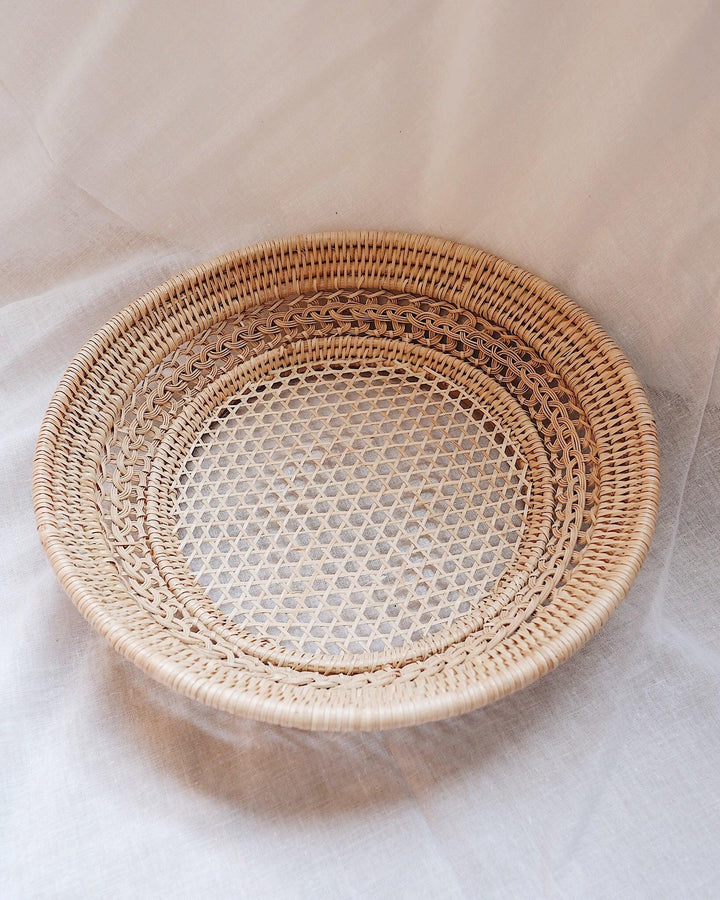 Magnolia Handwoven Rattan Tray | Olive & Iris