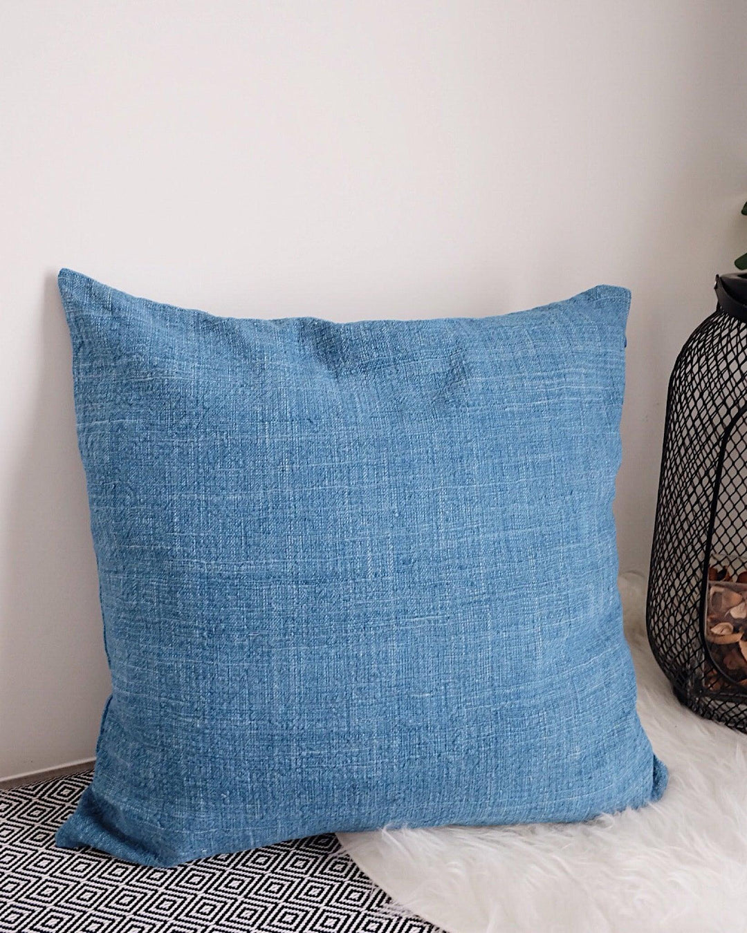 Double Sided Mars Indigo Handwoven Pillow Cover | Olive & Iris