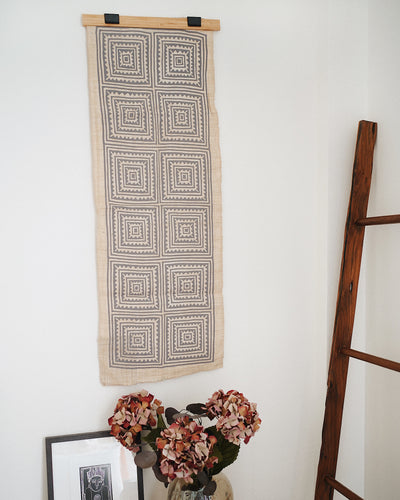 Maya Vintage Hand Embroidered Tapestry | Olive & Iris