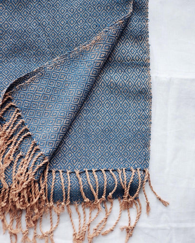 Indigo Hand Woven Throw | Olive & Iris 