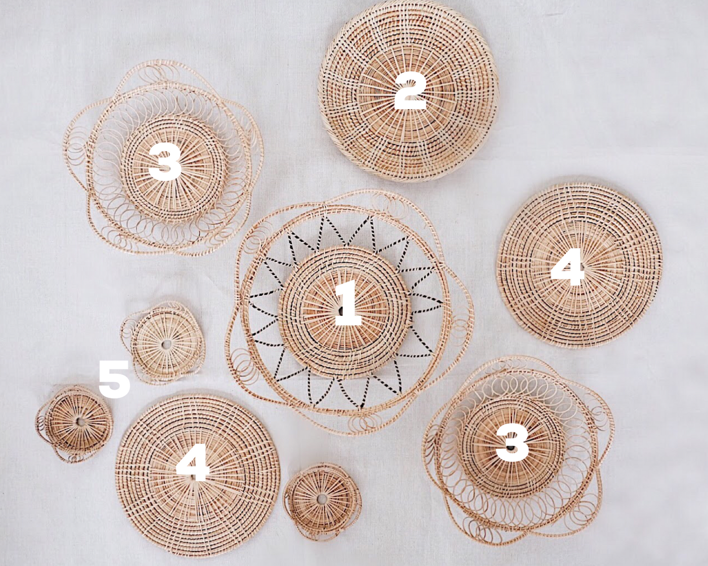 No.10 Basket Wall Hangings Set of 9 | Olive & Iris