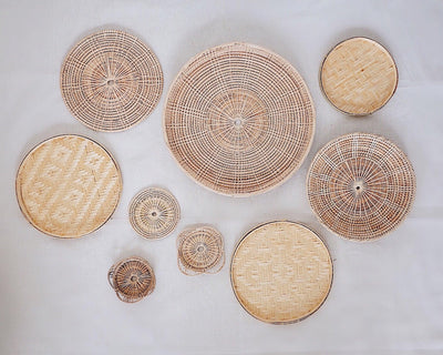 No.11 Basket Wall Hangings Set of 9, flat wall baskets | Olive & Iris