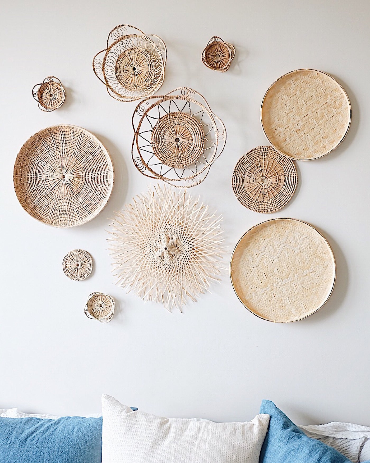 Basket Wall Hangings Set of 10 | Olive & Iris