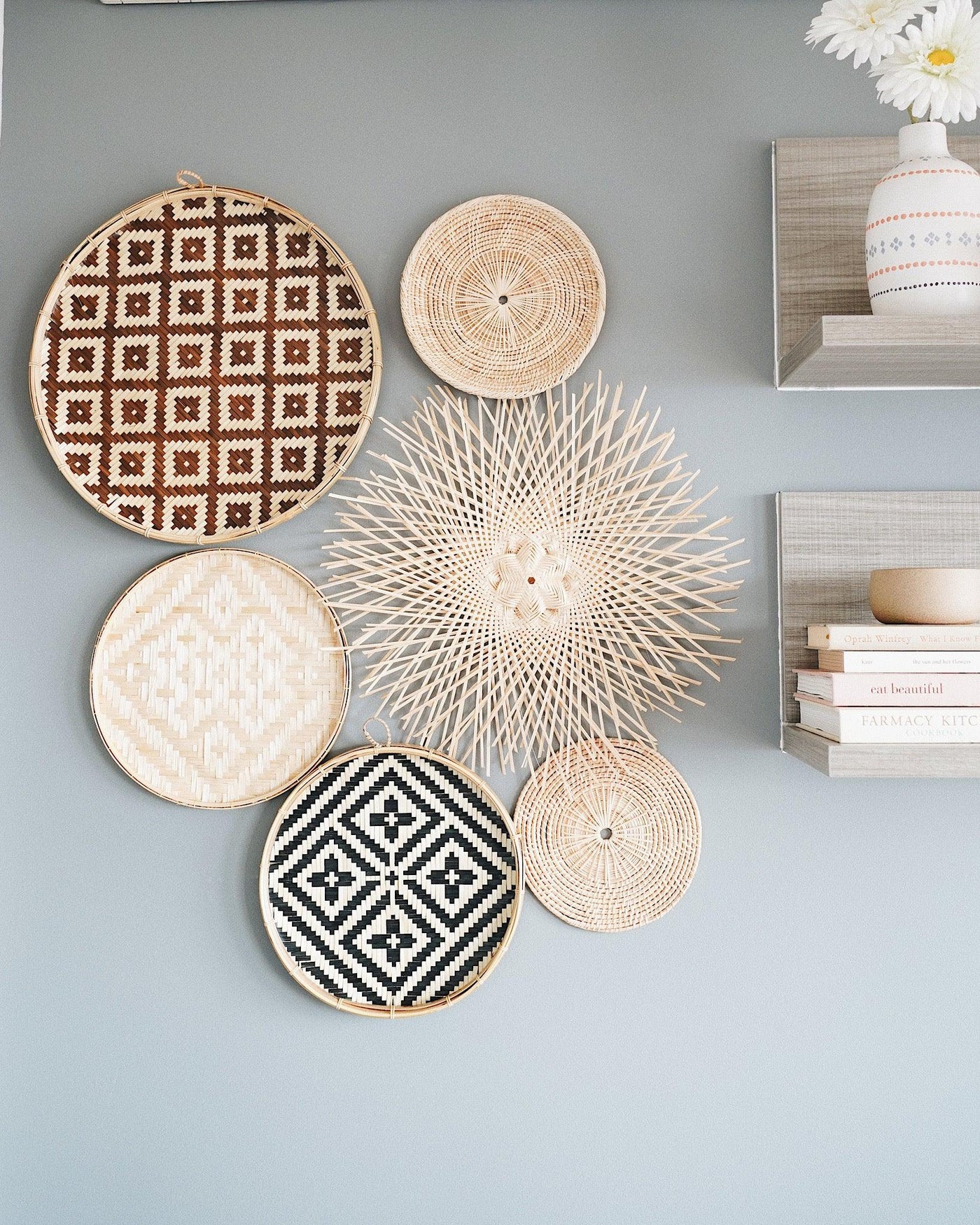 No.30 Basket Wall Hanging Set of 6 | Olive & Iris