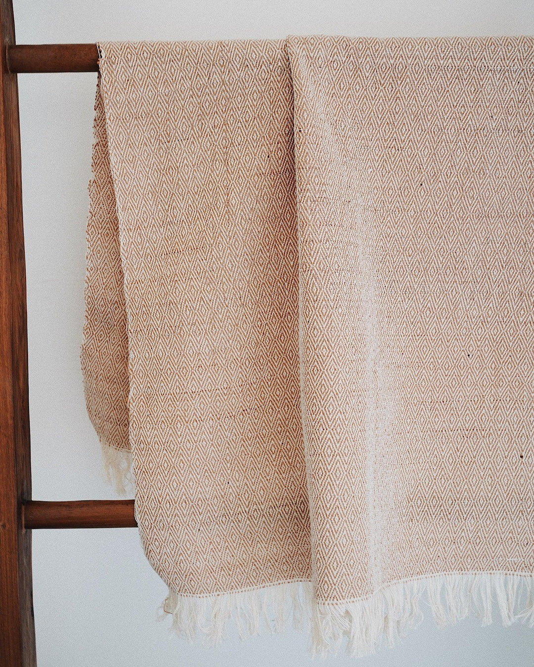 Ochre Marble Handwoven Throw | Olive & Iris