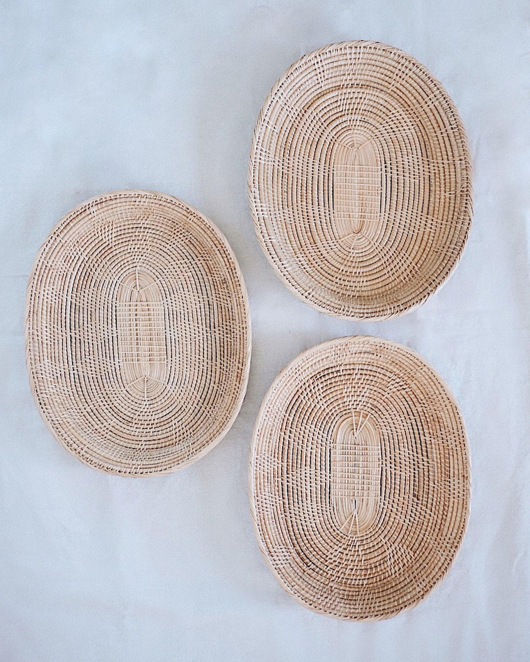 Oval Basket Wall Hanging Set No.1 | Olive & Iris